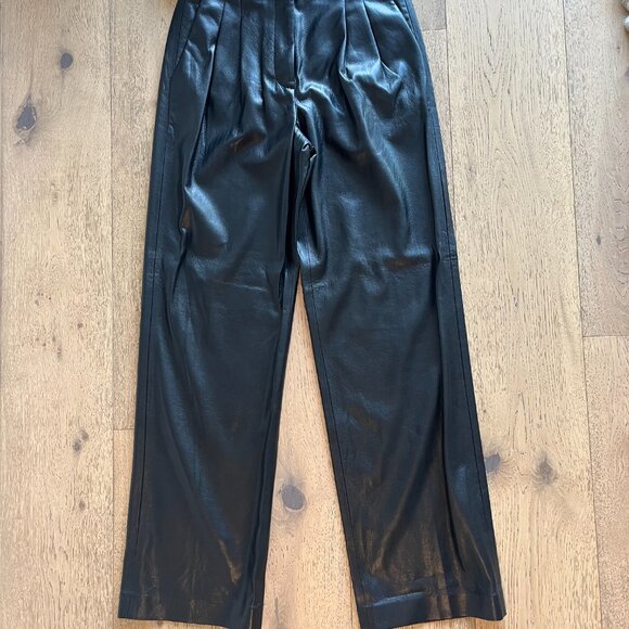 Wilfred - Effortless Pants - Black Vegan Leather - Size 6 BNWT - Picture 3 of 10